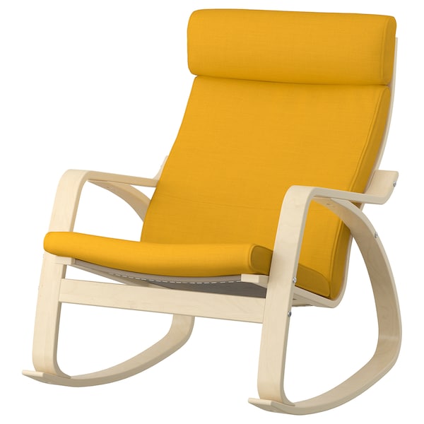 IKEA POÄNG rocking chair, birch veneer/Skiftebo yellow , IKEA Sale | 72490PZCQ