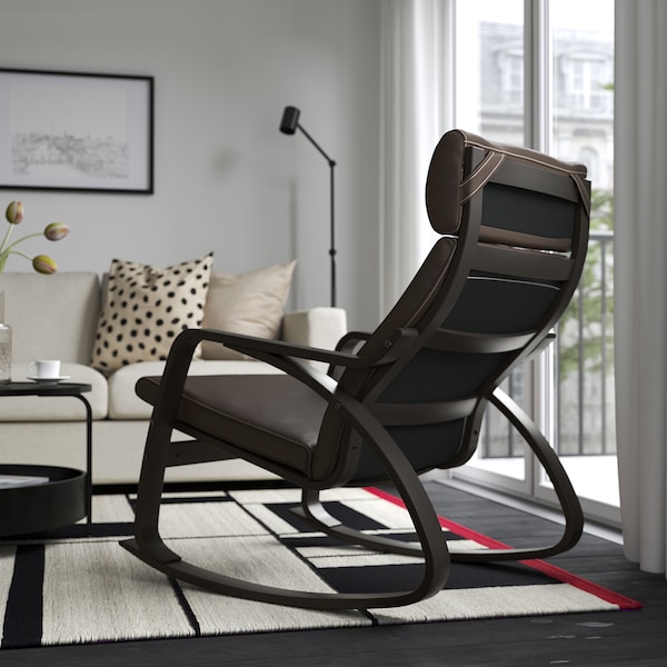 IKEA POÄNG rocking chair, black-brown/Glose dark brown , IKEA Sale | 18504EMBP