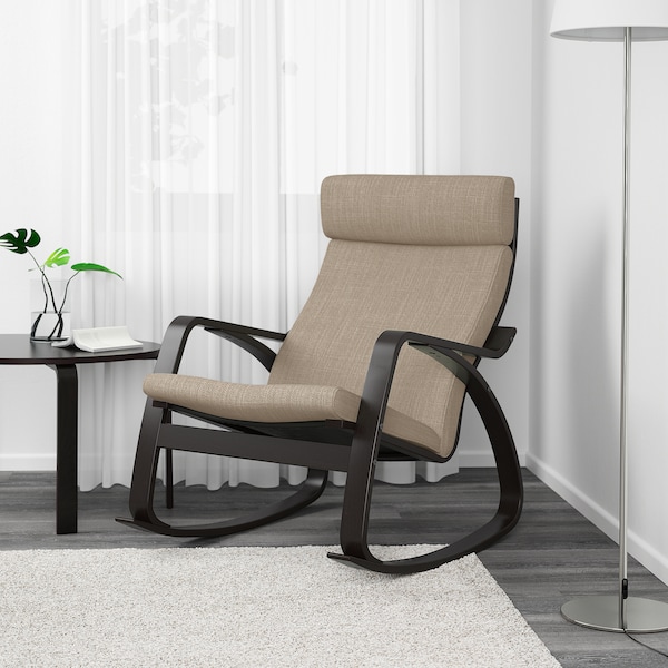 IKEA POÄNG rocking chair, black-brown/Hillared beige , IKEA Sale | 29134GEQH