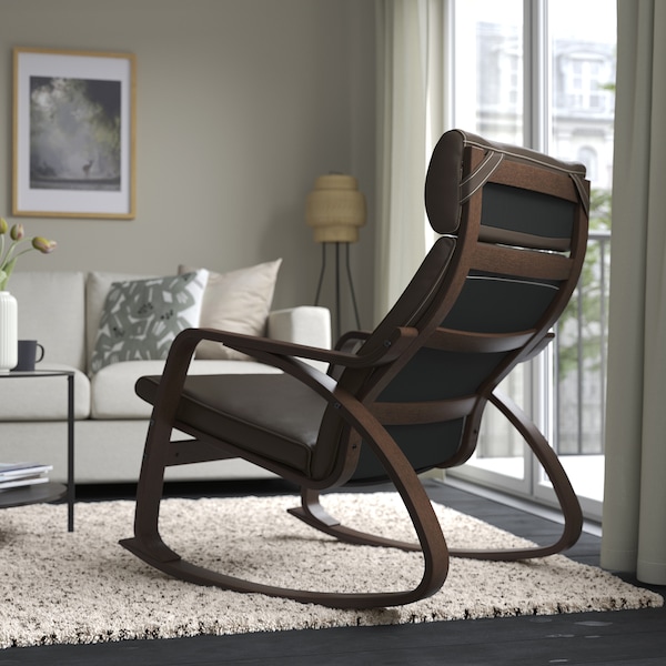 IKEA POÄNG rocking chair, brown/Glose dark brown , IKEA Sale | 18690DWLZ