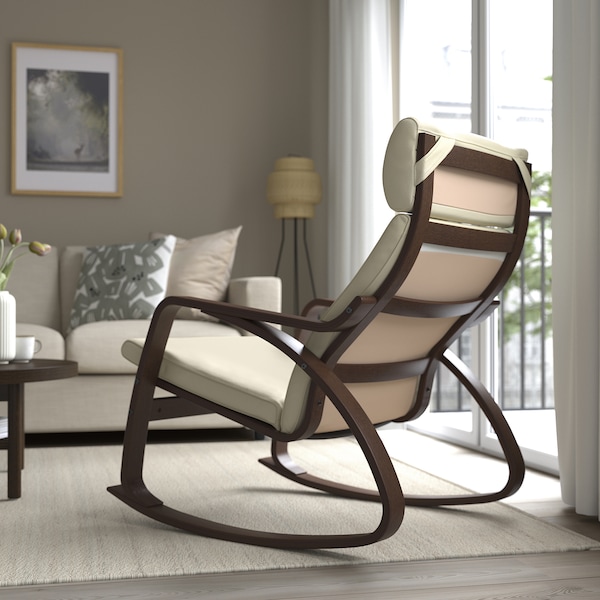 IKEA POÄNG rocking chair, brown/Glose off-white , IKEA Sale | 86142SWDR