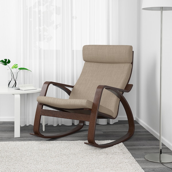 IKEA POÄNG rocking chair, brown/Hillared beige , IKEA Sale | 16704NUAB