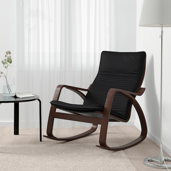 IKEA POÄNG rocking chair, brown/Knisa black , IKEA Sale | 31849ODEZ