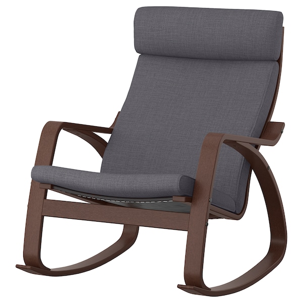 IKEA POÄNG rocking chair, brown/Skiftebo dark gray , IKEA Sale | 73420UTIC