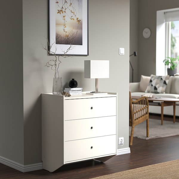 IKEA RACKNÄS 3-drawer chest, white, 27 1/8x30 3/4 in , IKEA Sale | 24197IKYF