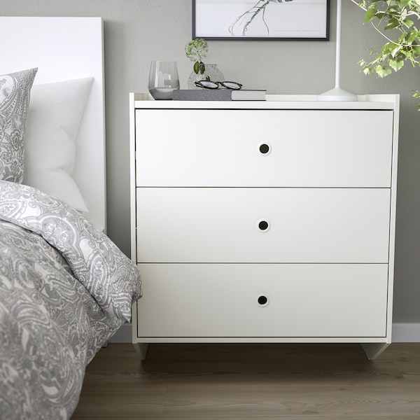 IKEA RACKNÄS 3-drawer chest, white, 27 1/8x30 3/4 in , IKEA Sale | 24197IKYF