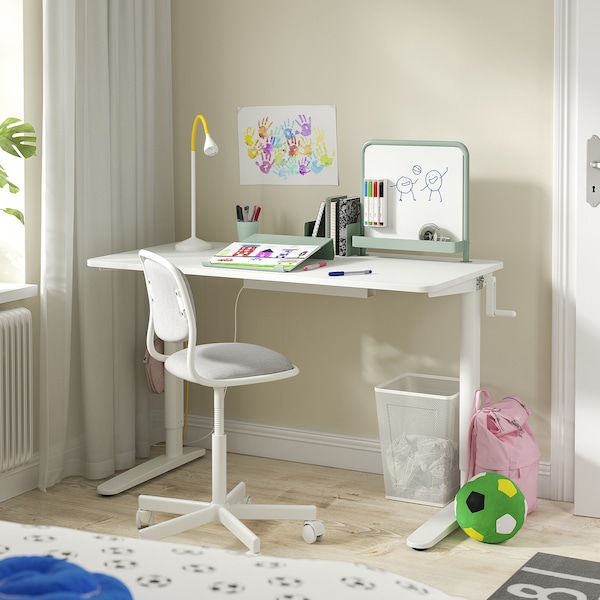 IKEA RELATERA desk combination sit/stand, white/light gray-green, 46 1/8x23 5/8 in , IKEA Sale | 84672QLAD