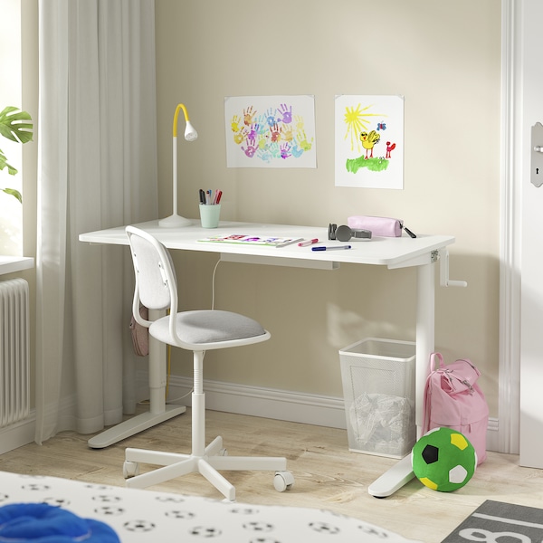 IKEA RELATERA desk sit/stand, white, 46 1/8x23 5/8 in , IKEA Sale | 93720UNLI