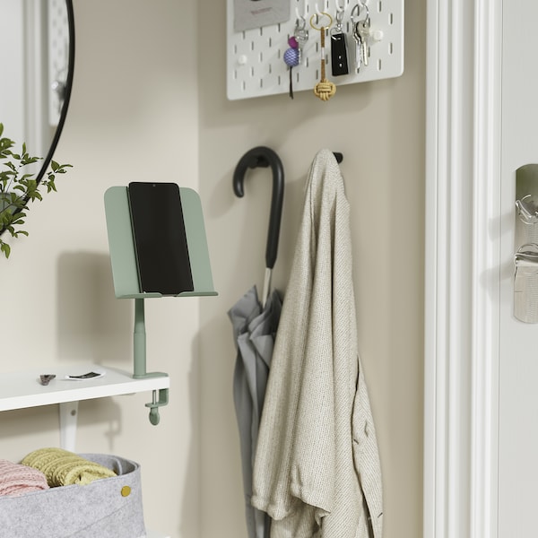 IKEA RELATERA 'phone/tablet holder, with clamp/light gray-green , IKEA Sale | 78019JLFG