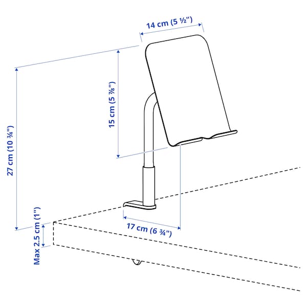 IKEA RELATERA 'phone/tablet holder, with clamp/light gray-green , IKEA Sale | 78019JLFG