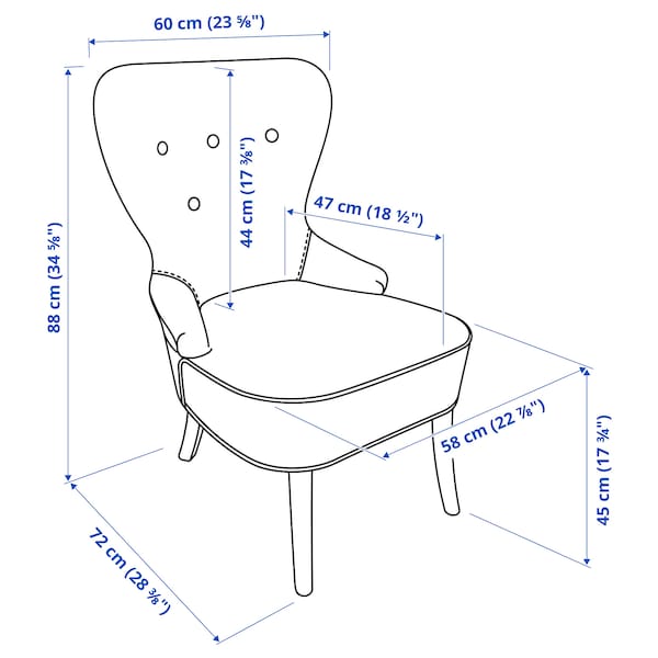 IKEA REMSTA armchair, Djuparp dark green-blue , IKEA Sale | 39564TEVI