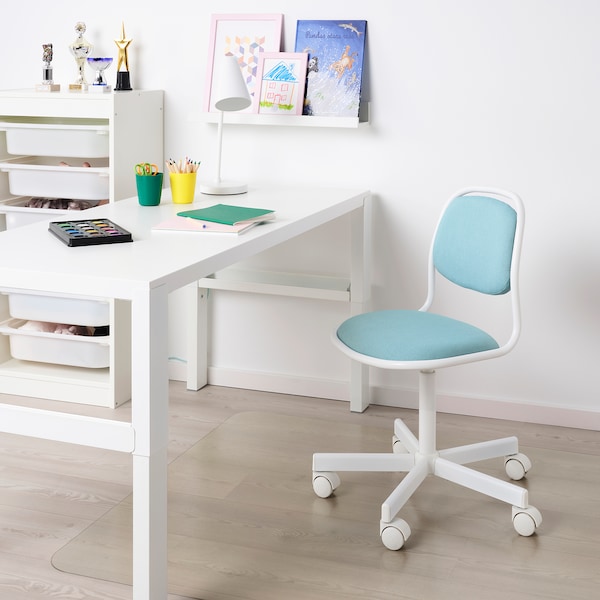 IKEA ÖRFJÄLL child's desk chair, white/Vissle blue/green , IKEA Sale | 58493UZBF