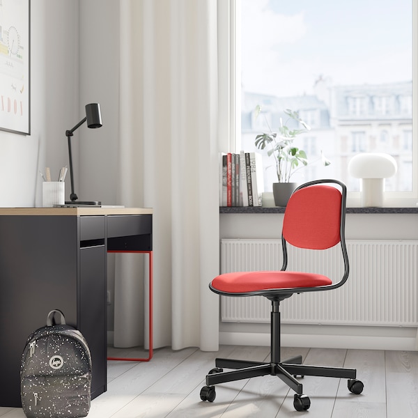 IKEA ÖRFJÄLL swivel chair, black/Vissle red , IKEA Sale | 83459CZLA