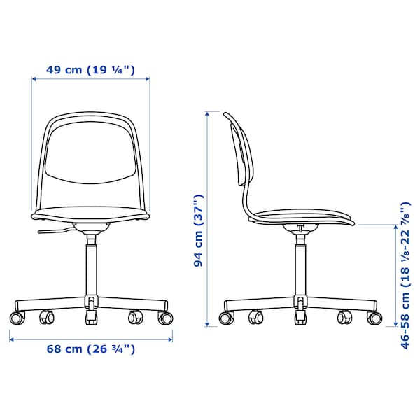 IKEA ÖRFJÄLL swivel chair, black/Vissle red , IKEA Sale | 83459CZLA