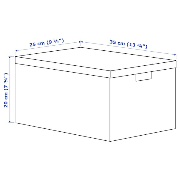 IKEA RÅGODLING storage box with lid, natural/beige, 9 ¾x13 ¾x7 ¾ in , IKEA Sale | 64972BJAQ