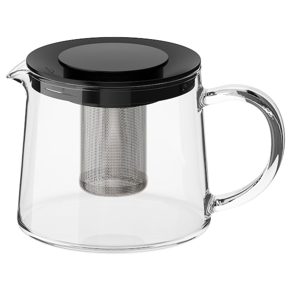 IKEA RIKLIG Teapot, glass, Height: 4 in Volume: 0.6 qt , IKEA Sale | 54930PVLN