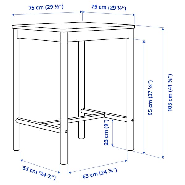 IKEA RÖNNINGE bar table, birch, 29 1/2x29 1/2 in , IKEA Sale | 04729UZNT