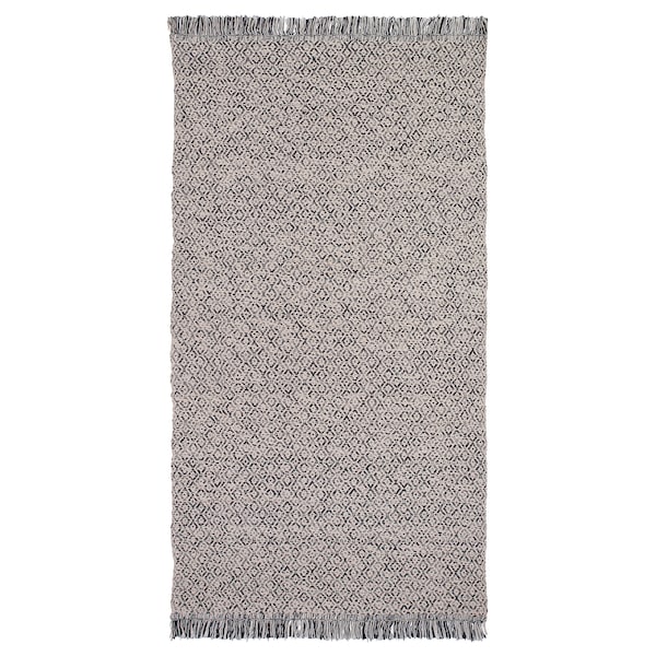 IKEA RÖRKÄR rug, flatwoven, black/natural, 2\'7 inx4\'11 in , IKEA Sale | 82350FJYP