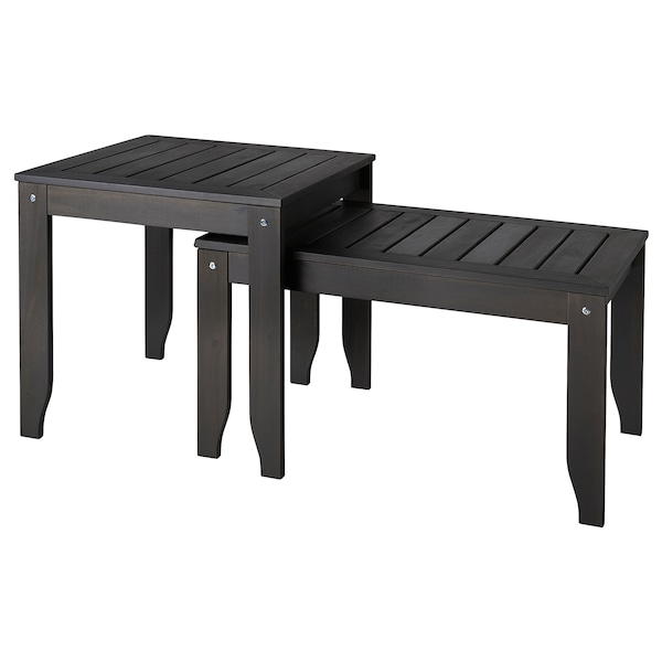 IKEA ÖRSKÄR nesting tables, set of 2, indoor/outdoor dark gray , IKEA Sale | 23695PIEM