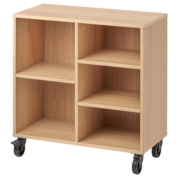 IKEA RÅVAROR shelf unit on casters, oak veneer, 26 3/8x27 1/8 in , IKEA Sale | 95762ALHQ