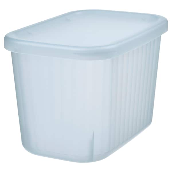 IKEA RYKTA storage box with lid, transparent gray-blue, 4 ¾x7x4 ¾ in/0 gallon , IKEA Sale | 73462KZNT