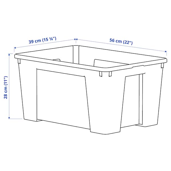 IKEA SAMLA box, clear, 22x15 ¼x11 in/12 gallon , IKEA Sale | 41802LCHQ