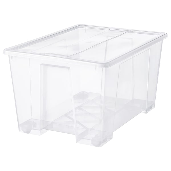 IKEA SAMLA box with lid, clear, 31x22 ½x17 in/34 gallon , IKEA Sale | 82946GFMU