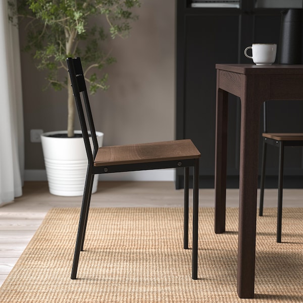 IKEA SANDSBERG chair, black/brown stained , IKEA Sale | 89072WAYS