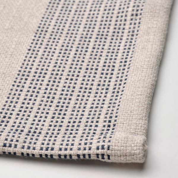 IKEA SILVERARV table runner, blue/beige, 18x59 in , IKEA Sale | 47380XACH