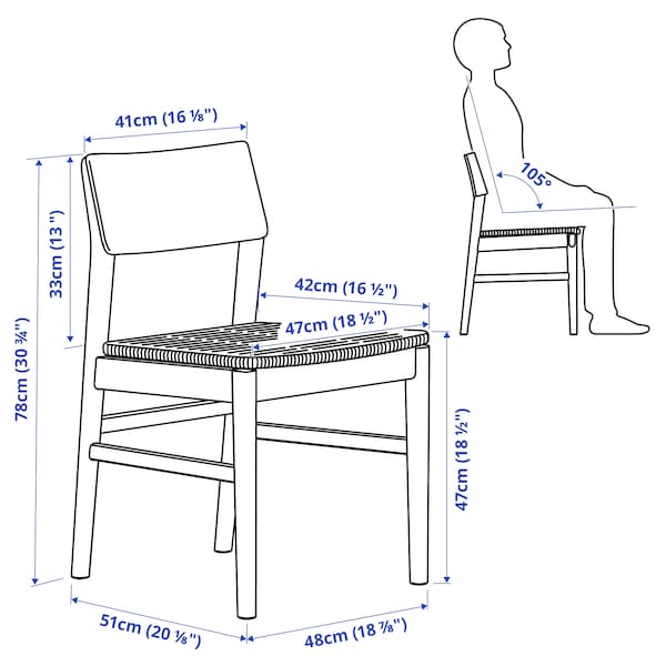 IKEA SKANSNÄS chair, brown beech , IKEA Sale | 17238DJIO