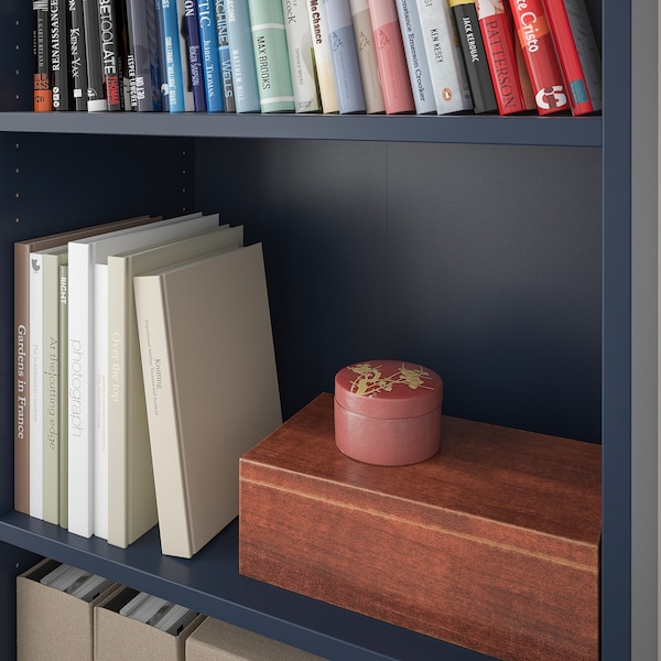 IKEA SKRUVBY bookcase, black-blue, 23 5/8x55 1/8 in , IKEA Sale | 31792CLYE