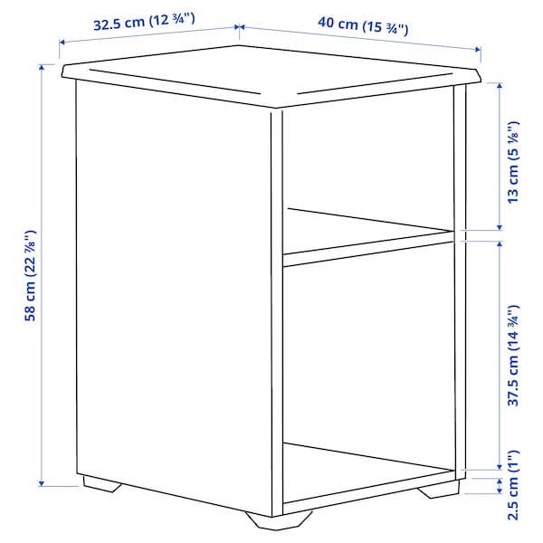 IKEA SKRUVBY side table, white, 15 3/4x12 5/8 in , IKEA Sale | 53480PGDT