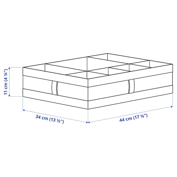 IKEA SKUBB box with compartments, dark gray, 17 ¼x13 ½x4 ¼ in , IKEA Sale | 27963SDJA