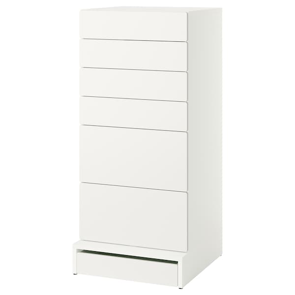 IKEA SMÅSTAD / UPPFÖRA 6-drawer chest, white/white, 23 5/8x25 5/8x53 1/2 in , IKEA Sale | 35716QFXN