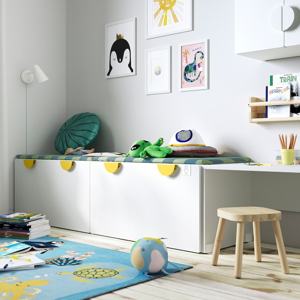 IKEA SMÅSTAD bench with toy storage, white/white, 35 3/8x20 1/2x18 7/8 in , IKEA Sale | 98632PBSC