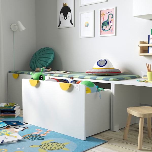 IKEA SMÅSTAD bench with toy storage, white/white, 35 3/8x20 1/2x18 7/8 in , IKEA Sale | 98632PBSC