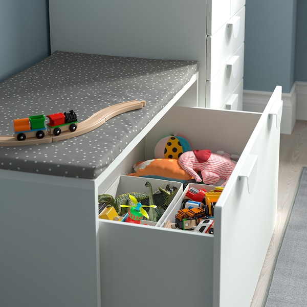 IKEA SMÅSTAD bench with toy storage, white/white, 35 3/8x20 1/2x18 7/8 in , IKEA Sale | 98632PBSC