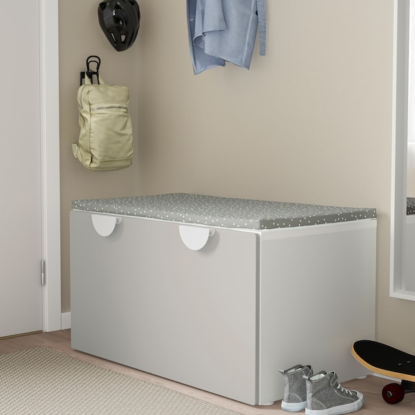 IKEA SMÅSTAD bench with toy storage, white/gray, 35 3/8x20 1/2x18 7/8 in , IKEA Sale | 14085JYNE