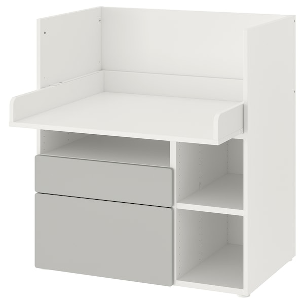 IKEA SMÅSTAD desk, white gray/with 2 drawers, 35 3/8x31 1/2x39 3/8 in , IKEA Sale | 97358XJVR