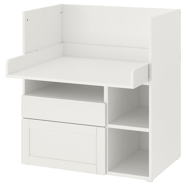 IKEA SMÅSTAD desk, white with frame/with 2 drawers, 35 3/8x31 1/2x39 3/8 in , IKEA Sale | 15403ABHU