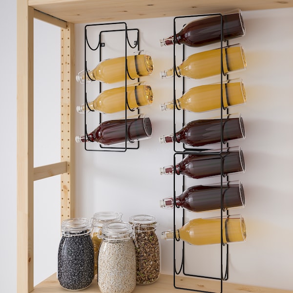 IKEA SNÖSPIRA 4-bottle wine rack, black , IKEA Sale | 08261IYAH