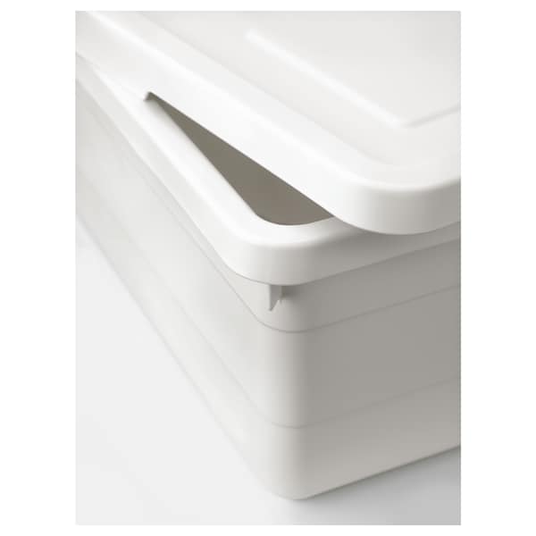 IKEA SOCKERBIT box with lid, white, 15x9 ¾x6 in , IKEA Sale | 73164TVLP