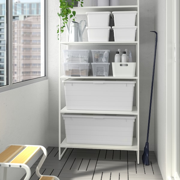 IKEA SOCKERBIT storage box with lid, white, 15x30x11 ¾ in , IKEA Sale | 07182SKZF