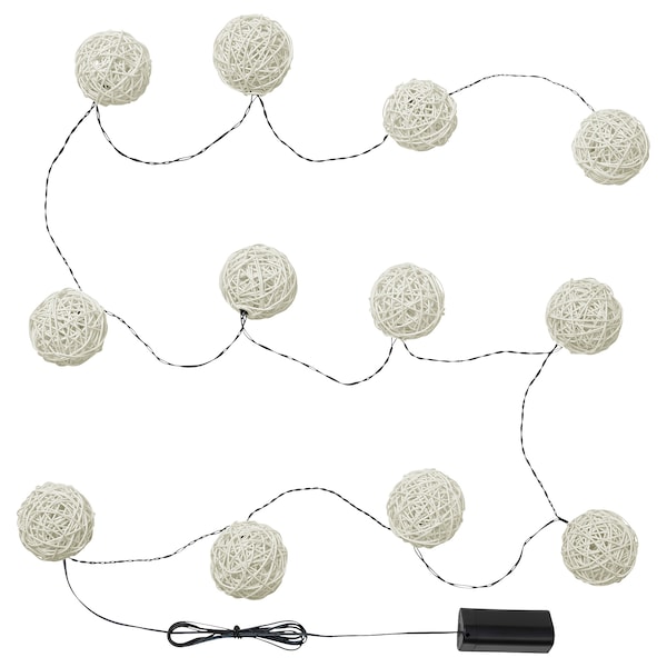 IKEA SOLVINDEN LED string light with 12 lights, battery operated/white , IKEA Sale | 20864MCXZ