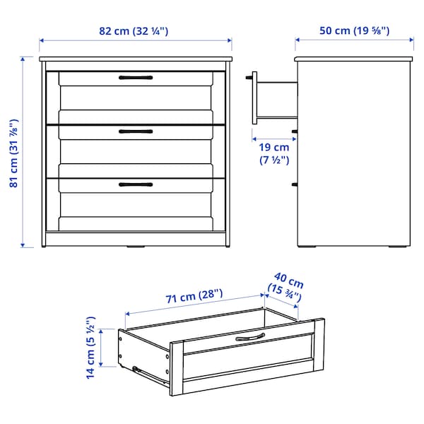 IKEA SONGESAND 3-drawer chest , IKEA Sale | 68473EIHF