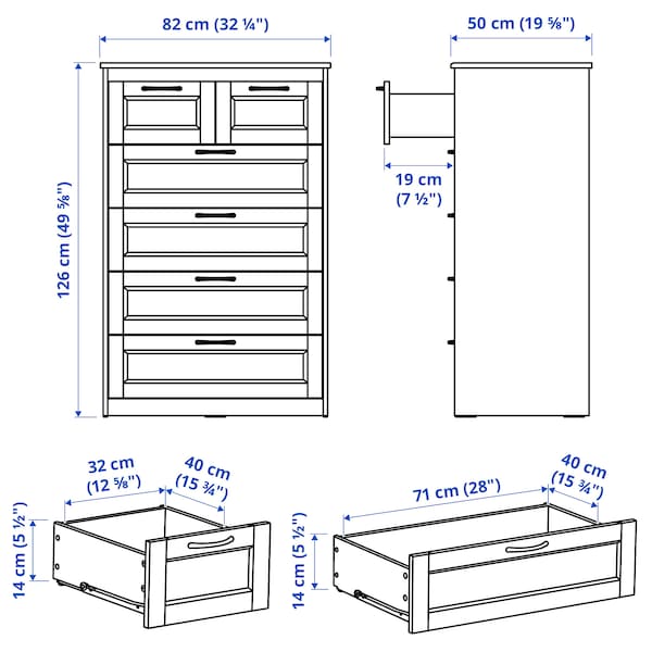 IKEA SONGESAND 6-drawer chest , IKEA Sale | 26498FTRZ