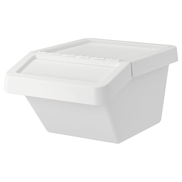 IKEA SORTERA recycling bin with lid, white, 10 gallon , IKEA Sale | 73841VNWZ