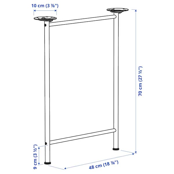 IKEA SPÄND leg, white, 27 1/2 in , IKEA Sale | 54932HXTC