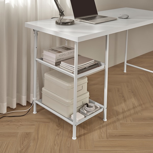 IKEA SPÄND table leg with storage, white , IKEA Sale | 10869KUFV