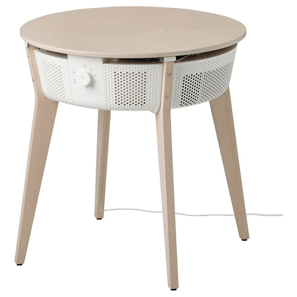 IKEA STARKVIND table with air purifier, stained oak veneer/white smart , IKEA Sale | 07839GIVU